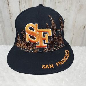 San Francisco Snapback Cap Black Orange OSFM